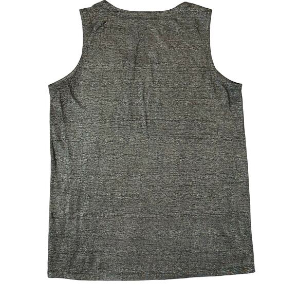 EILEEN FISHER Silver Gray 100% Linen Metallic Sleeveless Top Small #S3IZU Tank - Picture 4 of 8